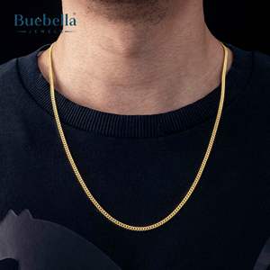 Hot Sale 925 <b>Silver</b> 14K Gold Plated 3mm Moissanite Miami <b>Cuban</b> <b>Chain</b> for Men Premium Premium Necklaces - Product Image 1