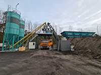 Centrale à béton compacte et stationnaire, contrôlée par PLC, capacité 60m³/h, entièrement automatique, contrôle électrique, composants principaux, pompe