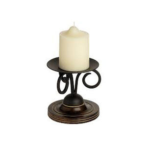 Bougeoirs design coeur en laiton argenté - Product Image 2