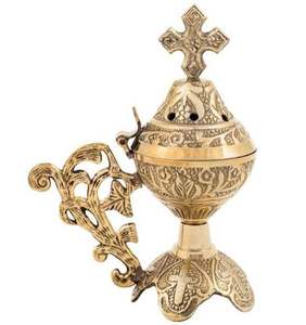 Graver la conception de gros brûleur d'encens croix Top Advance qualité fournitures église services publics Style européen brûleur d'encens - Product Image 6