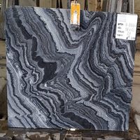 Dalle de marbre noir Mercury indien exotique, surface en pierre naturelle durable, façade de bâtiment commercial, rénovation de maison, villa moderne