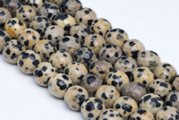 Bracelet de cheville en jaspe dalmatien naturel à facettes pour femme, 15 pouces, crème et noir, marque AMARA, vente en gros de pierres précieuses