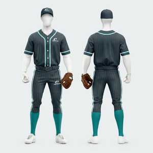 100% Polyester Material Made Heat Transfer Printed Short Sleeve <b>Baseball</b> Uniform Set Quick Dry & Breathable New Design 2026 - Product Image 4