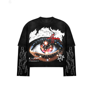 Sudadera con Capucha y Cremallera de Fibra de Bambú Estampada, Transpirable, 380g, Tela de Rizo, Color Negro y Rojo, Gran Venta 2026 - Product Image 2