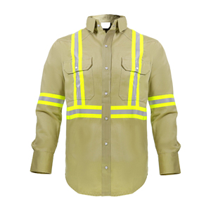 Vêtements de travail de sécurité en coton ignifuge 100% OEM, manches longues, haute visibilité - Product Image 1