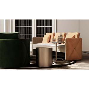 Sofá Chesterfield Contemporáneo Aura de 3 Plazas, Tapizado en Tela, Juego de Muebles para Sala de Estar, Apartamento y Hogar - Product Image 5