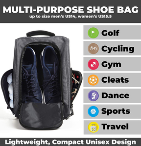 .Easy to Carry Golf <b>Shoe</b> Storage <b>Bag</b> with Mesh Air Vents for Outdoor Footwear - Product Image 2