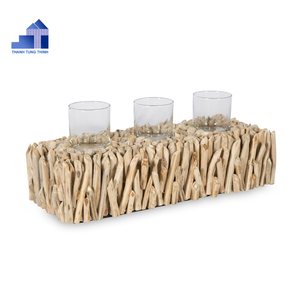 เชิงเทียนไม้สไตล์เรียบง่ายสุดหรูสำหรับตกแต่งงานแต่งงานจากโรงงานเวียดนามขายส่ง - Product Image 6