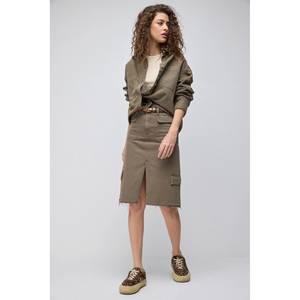 กระโปรงทรงดินสอแบบหางปลาสำหรับผู้หญิง ดีไซน์หรูหรา สไตล์ลำลองและเป็นทางการ แต่งระบาย ผ้าสแปนเด็กซ์ ไซส์ XS สำหรับฤดูหนาว ถักทอแบบไม่ถักทอ - Product Image 2