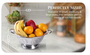 Passoire et égouttoir multifonction en acier inoxydable, compatible lave-vaisselle, écologique, sûr pour les aliments, pour le lavage des fruits et légumes - Product Image 2