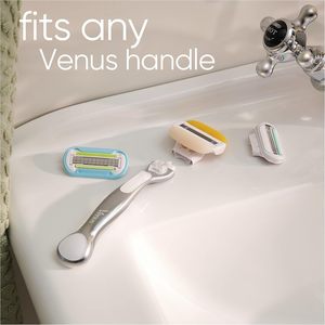Gillette Venus ComfortGlide con hojas de afeitar Olay 2 en 1 para mujer, paquete de 3 hojas de repuesto - Product Image 5