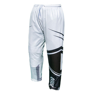 Custom color White/black Inline Hockey Pants Lightweight Stretch Mesh <b>Knee</b> Panels Fully Sublimated <b>Ice</b> hockey pant - Product Image 2