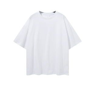 OEM/ODM T-shirts oversize décontractés 100% coton à épaules tombantes pour hommes légers à séchage rapide meilleur motif solide à manches courtes 180 grammes - Product Image 2