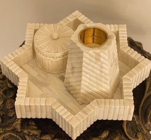 Juego de bandeja para quemador Bakhoor magnético con incrustaciones de hueso ecológicas hechas a mano, aroma aromático, precio al por mayor, regalos de Ramadán Eid, artesanía - Product Image 1