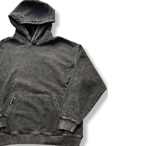 Sweat à capuche délavé à l'acide lourd grande taille sweats à capuche pour hommes 100% coton impression personnalisée votre logo de marque polaire pull à capuche surdimensionné - Product Image 4