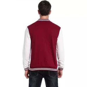Ropa de hombre color sólido precio barato venta al por mayor personalizado de alta calidad hombres Varisty chaqueta de manga larga para hombres, patchwork - Product Image 3
