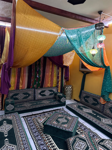 Rideaux à baldaquin Bohème Vintage Sari Saree personnalisables avec moustiquaire pour décoration intérieure ou camping - Product Image 5