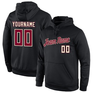 Directo industria venta al por mayor 3D bordado personalizado cosido naranja negro-oro viejo deportes pulóver Sudadera con capucha - Product Image 2