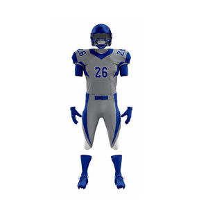 Uniforme de football américain manches courtes grande taille impression sublimée respirant protection UV coton spandex adultes - Product Image 3
