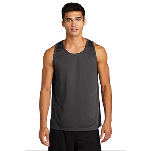 High Quality <b>Grey</b> Tank <b>Top</b> for Mens Custom Sportswear Gym <b>Vest</b> Sleeveless Quick Dry Singlet for Workout & Fitness OEM Supplier - Product Image 1