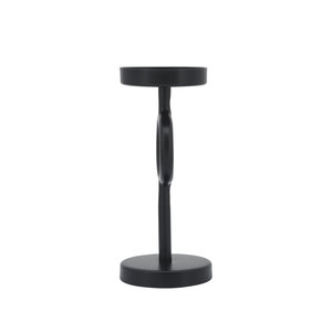 Elegante soporte de vela de pilar de aluminio negro mate con Diseño estrecho que crea un ambiente cálido en la mesa de fiesta de Navidad de su hogar - Product Image 2