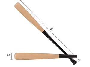 Bois de criquet massif Battes de baseball en bois massif hautement polies et robustes - Product Image 2