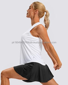 Camisetas Deportivas de Tirantes para Mujer, Estilo Racerback, para Yoga, Ajuste Holgado, Talla XS, Tejido de Punto, Logotipo en la Parte Delantera - Product Image 3