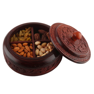 Boîte à épices en bois naturel conteneur à épices pour la maison maison restaurant hôtel d'Inde artisanat naturel - Product Image 2