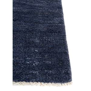Alfombra de Lana Anudada a Mano Kairos Azul, Rectangular de 9x12, para Decoración de Sala de Estar o Pasillo, Color Sólido, Skwl-455 - Product Image 4
