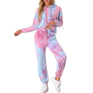 Conjunto Deportivo para Mujer 2026, Cómodo, Estilo Pullover, Ajustado, Tie Dye, de Moda, para Entrenamiento - Product Image 1