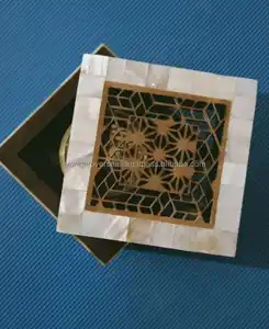 New Arrival Handmade Best Quality Mother Of Pearl Inlay Tray With Bakhoor And Box For Home Decor Supplier BY WONDER OVERSEAS