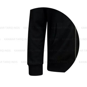 เสื้อฮู้ดผ้าฟลีซสำหรับผู้ชายผ้าคอตตอนน้ำหนักมากมีซิปแบบสวมหัวพิมพ์ลายหัวใจโครเมี่ยมสีพื้นสำหรับฤดูหนาวงานตามสั่ง - Product Image 5