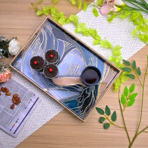 ชุดถาดเสิร์ฟลายลึกลับยามเที่ยงคืน 3 ชิ้น ชุดภาชนะบนโต๊ะอาหารทันสมัยสำหรับบ้านและโรงแรม ราคาสุดคุ้ม - Product Image 5