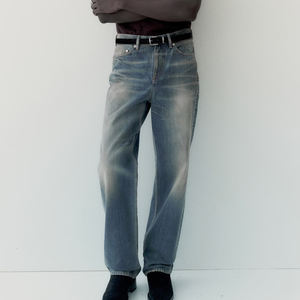 Jeans droits pour hommes de grande taille sur mesure élégants à la mode vêtements de plein air taux de gros chaud - Product Image 1