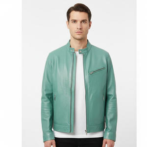 Chaqueta de piel de oveja para hombre OEM, proveedor mayorista de fábrica personalizado, cálida, duradera, elegante, para motorista, ropa de invierno, impermeable frontal - Product Image 1