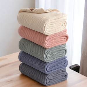 100% coton biologique ALINA couverture 150*200 maison couverture Crochet câble tricot haute qualité nouvelle conception Ultra douce couverture - Product Image 5