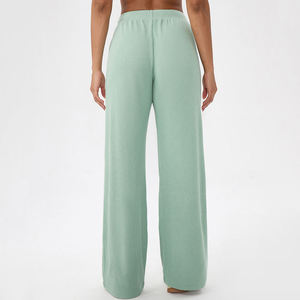 Bloc de couleur taille haute Joggers coupe ample jambe droite Fitness pantalons de survêtement poches pantalons de Yoga confortables pour plat respirant - Product Image 4
