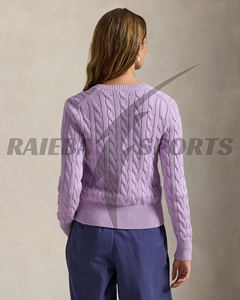 เสื้อสเวตเตอร์แฟชั่นลำลองสำหรับผู้หญิง ฤดูหนาว คุณภาพสูงพิเศษจากผู้ผลิต คอเสื้อปรับแต่งได้ ผลิตจากขนสัตว์ 100% ป้องกันการเกิดขุย ติดกระดุมด้านหน้า - Product Image 4