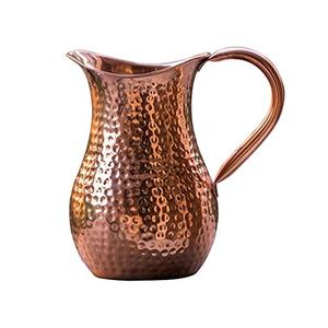 Pure Copper Jug With Gold Finished Lid for Serving Water Home Kitchen Use - Product Image 5