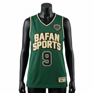 <b>Womens</b> basketball shirt premium 160 GSM polyester <b>mesh</b> fabric beige blue side panel sleeveless sublimation logo custom Cotton - Product Image 6