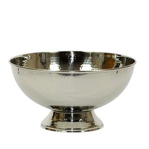 Seau à glace/Refroidisseur à vin en acier inoxydable martelé de haute qualité, moderne et écologique, avec base en métal pour hôtel - Product Image 1