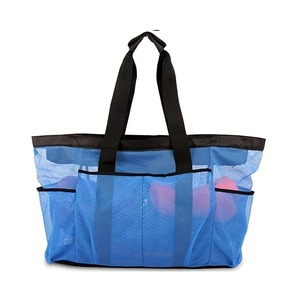 Bolsa de playa eXTragrande: ligera, impermeable, plegable, con correas de malla, bolsillos con cremallera y correas fijas para los hombros - Product Image 6