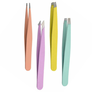 Pince à épiler à sourcils en acier inoxydable couleur enduite pince à épiler pour la beauté dans une pince à épiler pleine couleur par Gray Rocks - Product Image 1
