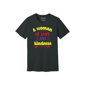 Thèmes de gentillesse imprimer 100% t-shirt en tissu de coton 160-180 à lourd GSM 12 couleurs disponibles Personnalisé votre propre conception et placement - Product Image 5
