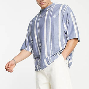 Camiseta de Algodón 100% para Hombre, Talla Grande, Estilo Urbano, Ajuste Holgado, Impresión de Logotipo Personalizado, Tejido de Punto, Secado Rápido, Ligera, Color Sólido - Product Image 3