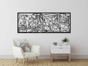 Décoration murale moderne de luxe en métal Sculpture en fer artisanale artistique décorative tenture murale pour salon chambre bureau - Product Image 6