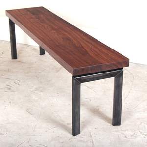 Banc de jardin en bois naturel banc de décoration pour s'asseoir banc en bois et métal en fer et bois produit artisanal personnaliser s - Product Image 4