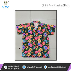 เสื้อฮาวายแขนสั้นพิมพ์ลายดอกไม้,เสื้อใส่ลำลองสำหรับฤดูร้อน - Product Image 2