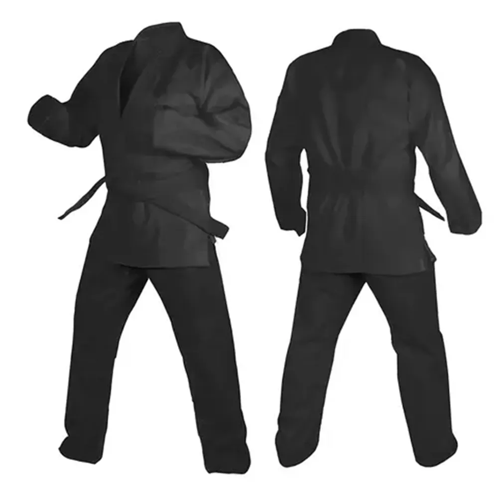Giacca e pantaloni Bjj Gi di alta qualità | Uniforme nera Jiu Jitsu Jitsu brasiliana realizzata da imprese Antom