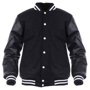 Chaqueta universitaria de lana personalizada para hombre 2026 al por mayor, chaqueta de béisbol de algodón y forro polar para hombre, envío DDP - Product Image 1